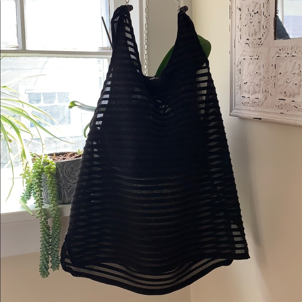 Black Sheer tank top!